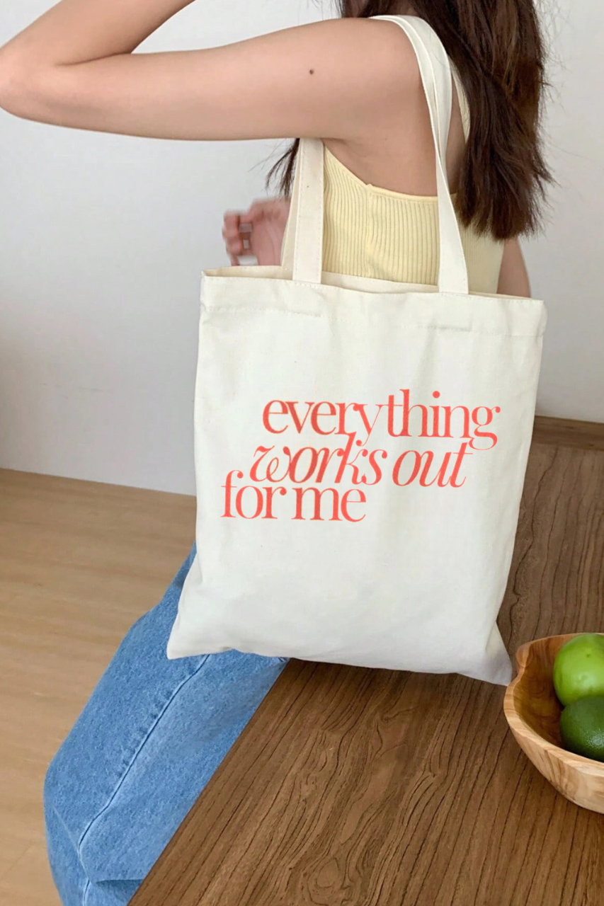 CUSTOM TEXT TOTE BAG